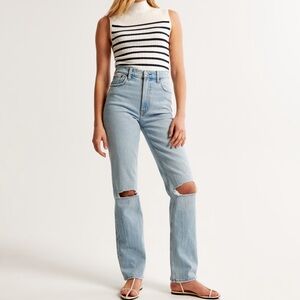 Abercrombie & Fitch The 90s Straight Ultra High Rise Jean